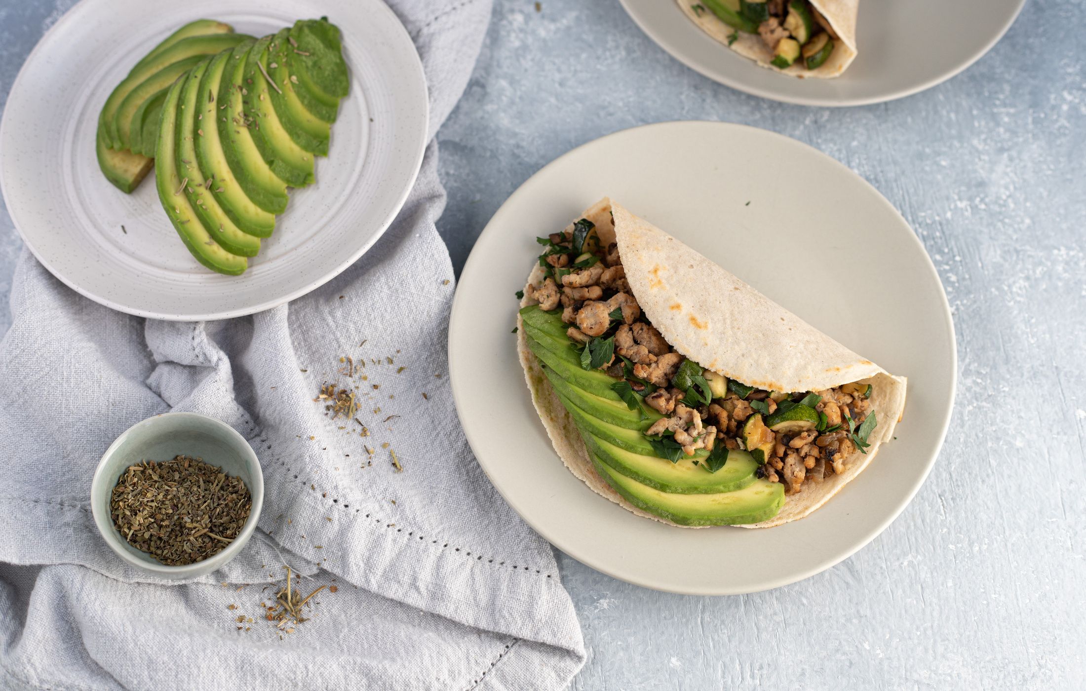 Chicken Zucchini Breakfast Burrito 